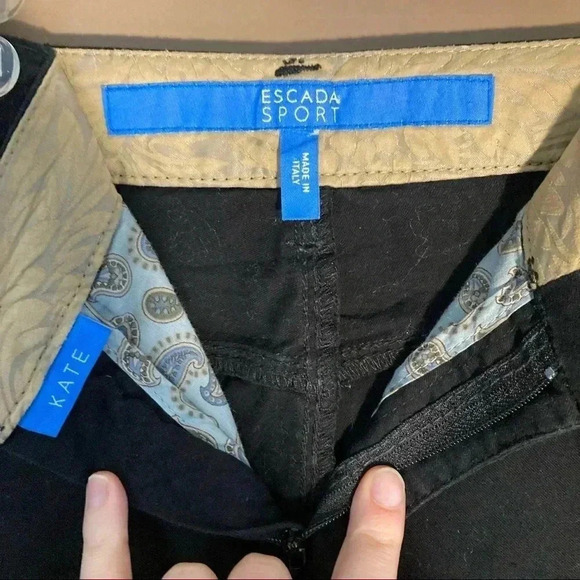 Escada  Sport Kate black cotton pants - Picture 3 of 5